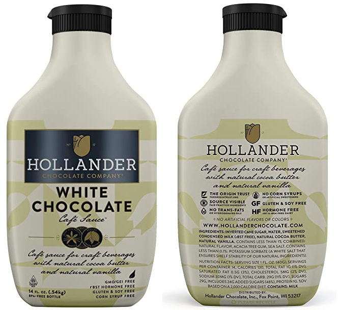 Hollander White Chocolate Syrup